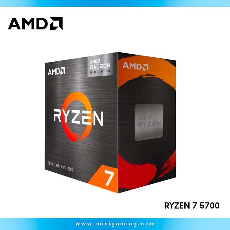 Procesador AMD Ryzen 7 5700, 3.70 / 4.60GHz, 16MB L3, 8-Core, AM4, 7nm, 65W