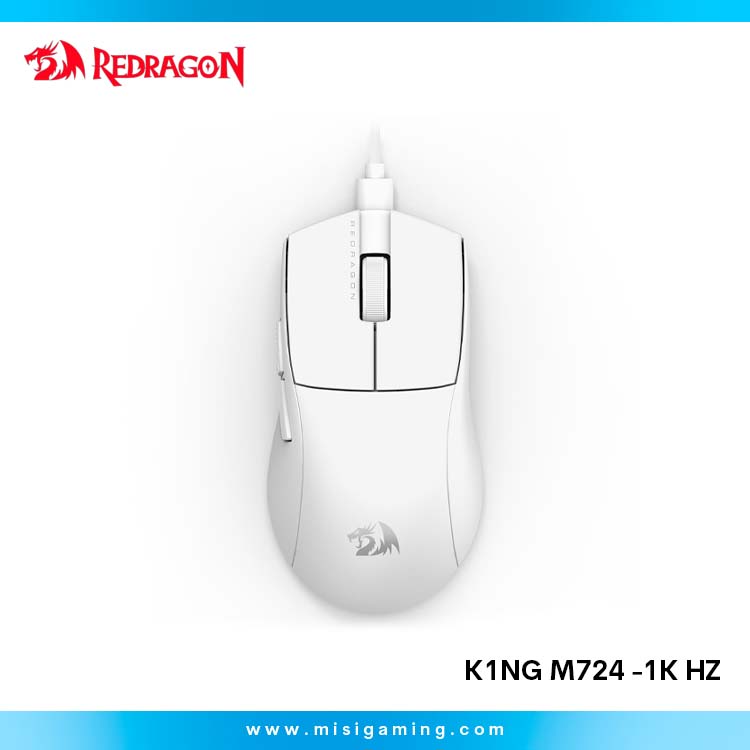 Mouse Redragon K1ng M724 - 1K Hz - Alambrico - White