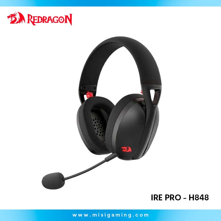 AURICULAR GAMER REDRAGON IRE PRO ( H848 ) WIRELESS | ULTRA-LIGHT | USB TYPE-C | BLACK