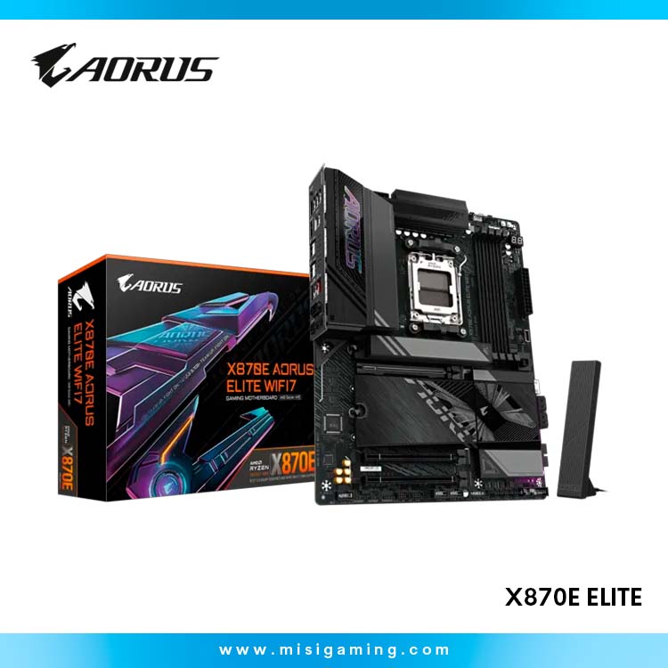 Motherboard Gigabyte X870E Aorus Elite WIFI7 - Am5 - Ddr5 - Black