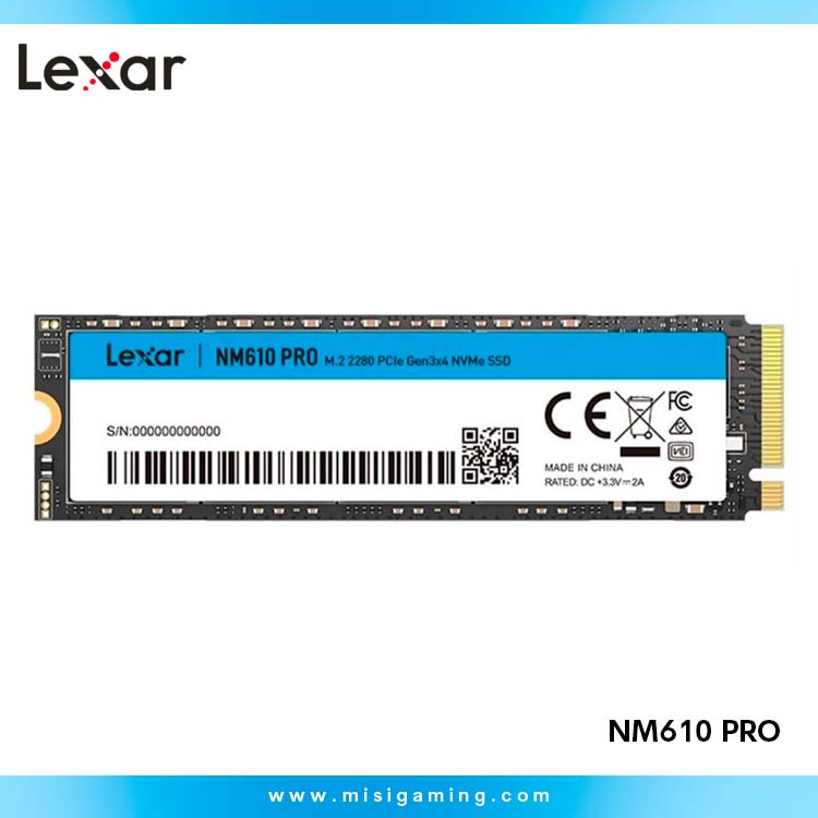Almacenamiento Ssd Lexar NM610 Pro Green 500Gb - 3300MB/S - M.2 - NVME