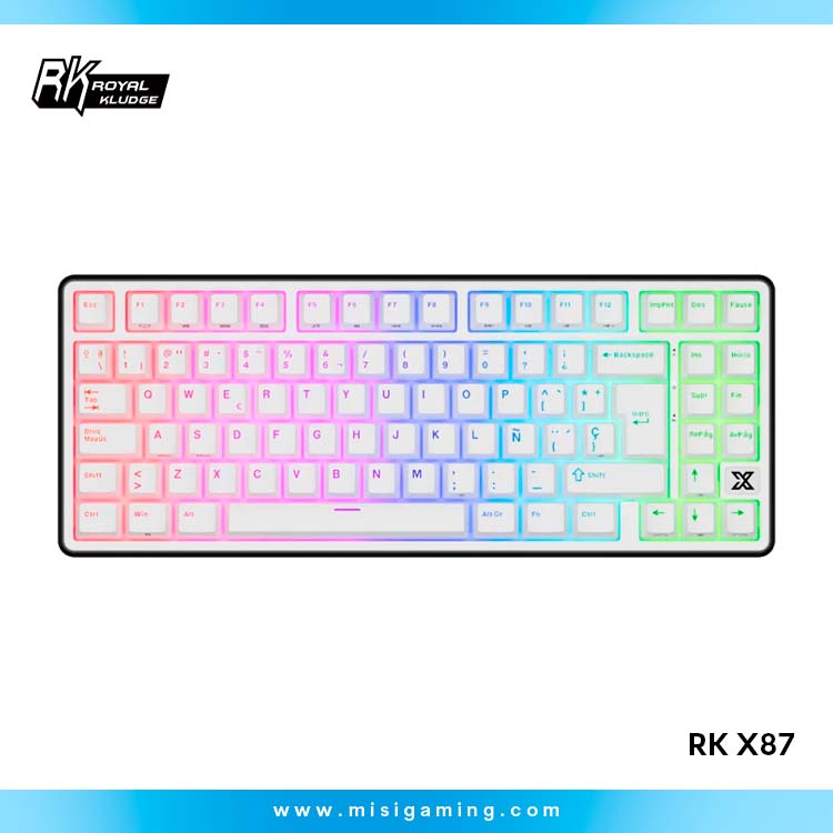 Teclado Royal Kludge RK X87 Cableado BLACK NIGHT - CREAMY SWITCH