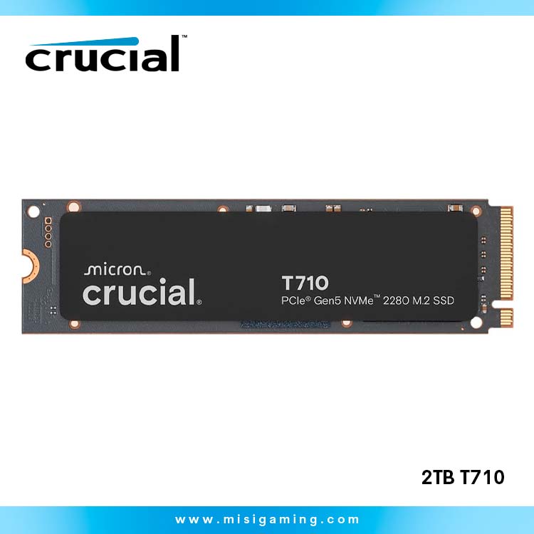 Almacenamiento Crucial 2Tb T710 - 14500Mb/s - Gen5 - Ssd M.2