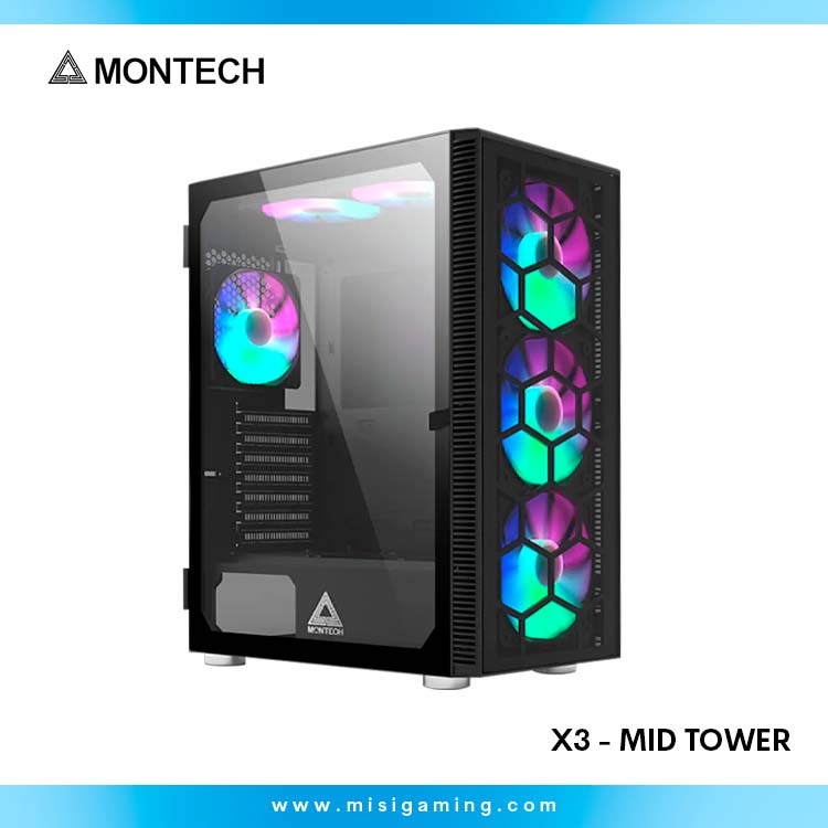 Case Montech X3 - Mid Tower - Black