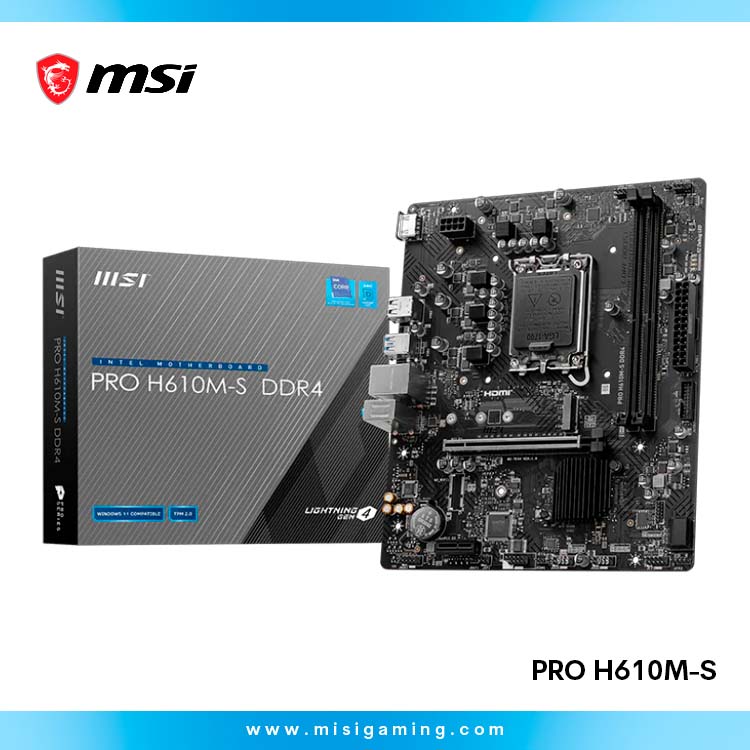 Motherboard Msi Pro H610M-S Ddr4 - Intel Core Series