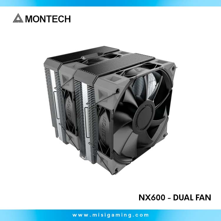 Disipador Por Aire Montech Nx600 - Dual Fan -ARGB - White