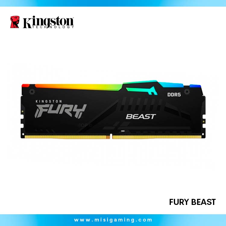 Memoria Ram Kingston Fury Beast - 32Gb - 5200Mhz - CL40 - RGB - BLack -Ddr5