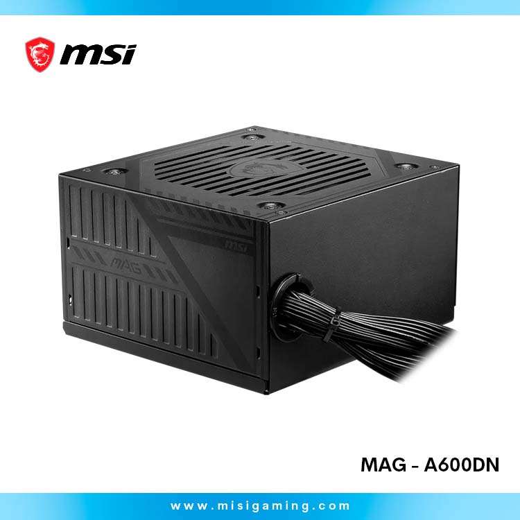 Fuente De Poder Msi A6000N - 600W - 80+ Plus White - No Modular - Black