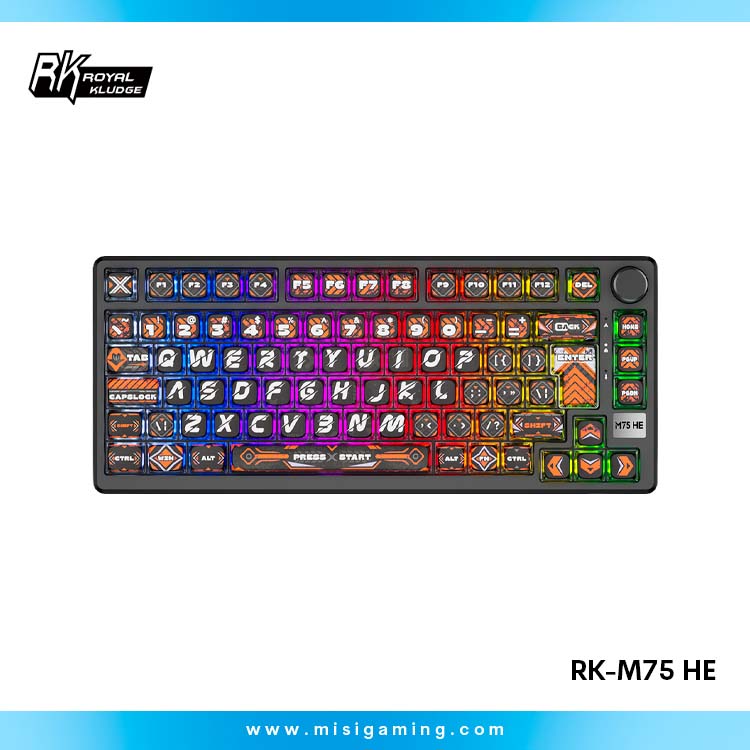 Teclado Royal Kludge RK-M75 HE Cableado HEPHAESTUS - MINT MAGNETIC SWITCH
