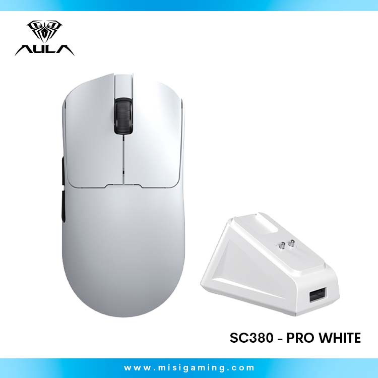 Mouse Aula Sc380 Pro - Inalámbrico - White