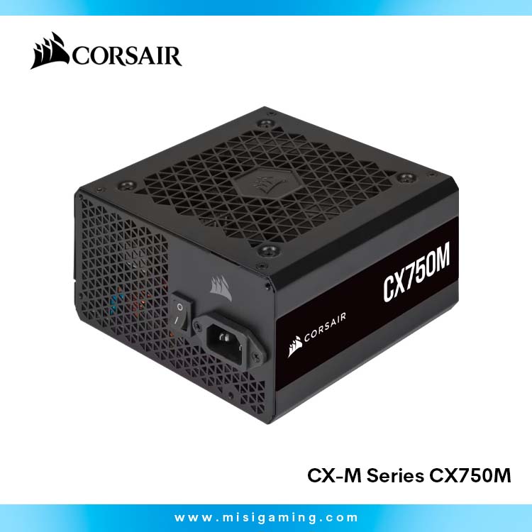 Fuente De Poder Corsair 750W - Cx750M - 80+ Plus Bronze - Semi Modular - Black