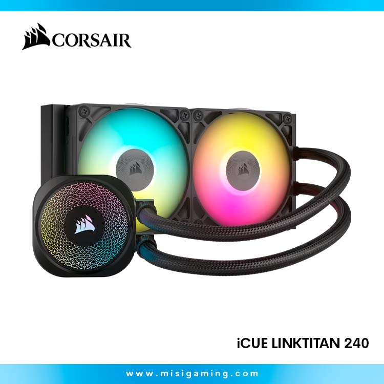 Refrigeración Liquida Corsair iCue Link TItan 240 Rx RGB - 240Mm - Black