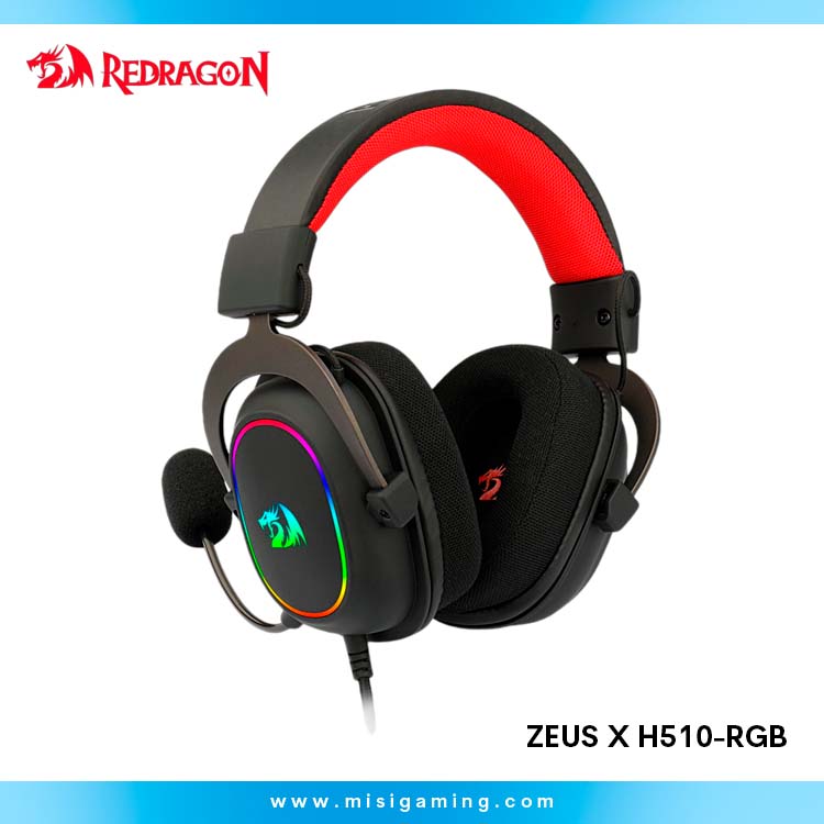 Auricular Redragon Zeus X H510-RGB - 7.1 - Cableado - Black