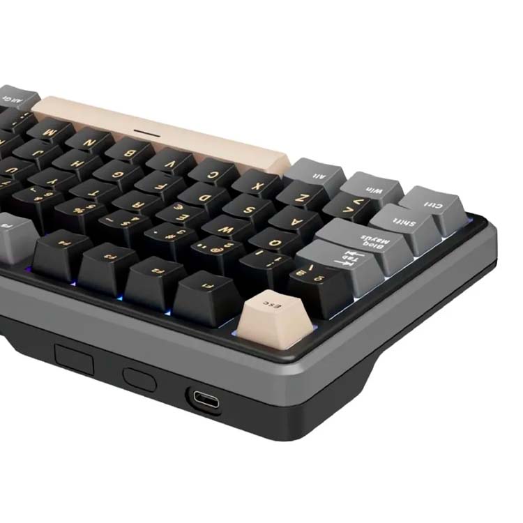 Teclado Royal Kludge RK X87 - Cableado - Switch Creamy - Phantom