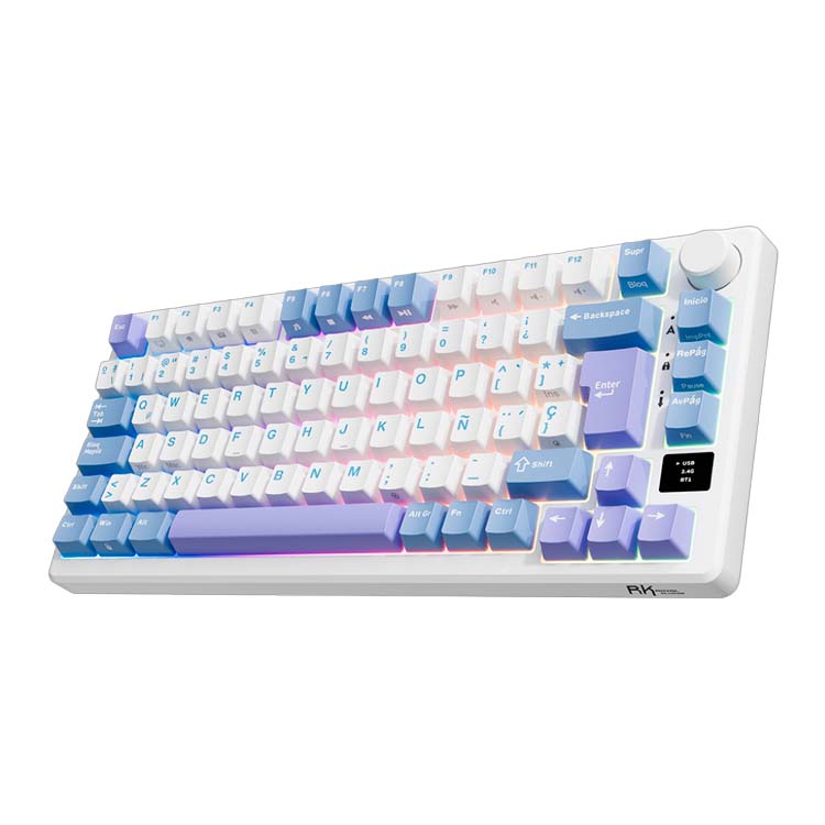 Teclado Royal Kludge RK-M75 Inalambrico TARO MILK - K SILVER SWITCH