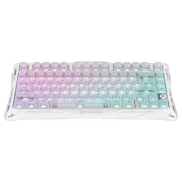 Teclado Mecanico GravaStar Mercury K1 Lite - 75% - Rgb - Inalambrico - Crystal Aurora