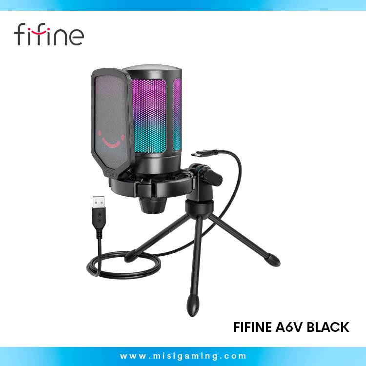 MICROFONO GAMING FIFINE A6V BLACK